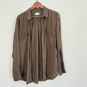 Wilfred Khaki Utility Shirt